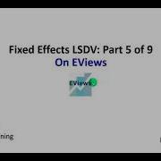Panel Data Regression 5of9 Fixed Effects On EViews