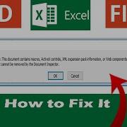 This Document Contain Macros ActiveX Control XML Expansion Pack Excel Error Fix TechnoTubebd