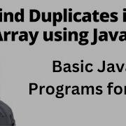 Простая программа на Java Как найти дубликаты в массиве с помощью HashMap Плейлист Java для т