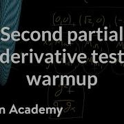 Warm Up To The Second Partial Derivative Test