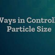Gravimetric Analysis Controlling Particle Size