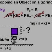 Physics 8 Work Energy And Power 36 Of 37 Dropping An Object On A Spring