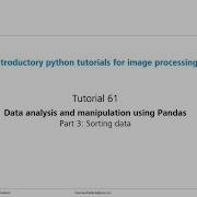 Tutorial 61 Data Analysis Using Pandas Sorting Data