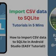 How To Import CSV Data To SQLite In Android Studio EASY Tutorial