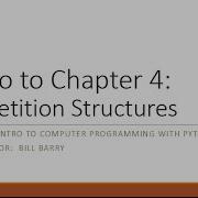 Python 4a Repetition Structures