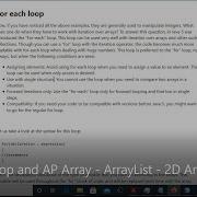 JAVA Lesson 92 APCSA For Each Loop And AP Array ArrayList 2D Array MC Questions