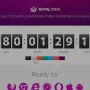 RoyalTimer Multicolor Countdown Timer WordPress Plugin