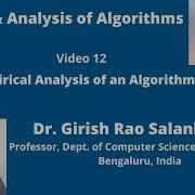 12 Empirical Analysis Of An Algorithm