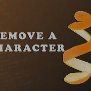 Algorithmics Programming Exercise Remove A Character From A String