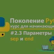 2 3 Поколение Python курс для начинающих Stepik Org Ответы и решения Параметры Sep и End