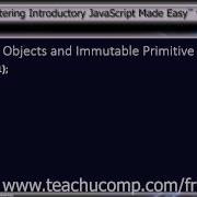 JavaScript Training Tutorial Mutable Object And Immutable Primitive Values