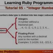 Ruby Programming Tutorial Lesson 05 Part1 Integer Numbers