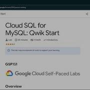 Cloud SQL For MySQL Qwik Start Qwiklabs GSP151 CLI