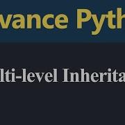 Multilevel Inheritance In Python Hindi