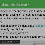Input Controls In Android