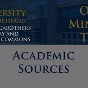 One Minute Tip Academic Sources