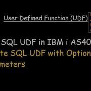 Optional Parameter In SQL UDF On IBM DB2 For I SQL