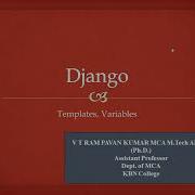 Django Templates And Variables