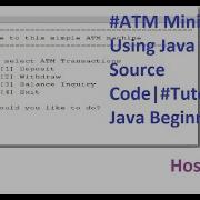 ATM Mini Project Using Java With Source Code Tutorial For Java Beginners GATE UGC NET Hostbox Cse