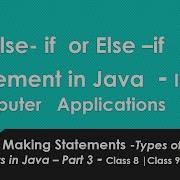 Class 10 ICSE 9 ICSE Types Of If Statements In Java Else If Ladder With Example