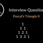 Pascal S Triangle II Amazon Interview Question Dynamic Programming LeetCode 119 C