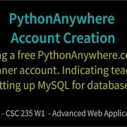 PythonAnywhere Account Creation