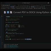 How To Convert PDF To Editable Word File Using Python Code