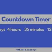 How To Make Countdown Timer Using HTML CSS JavaScript Countdown JavaScript