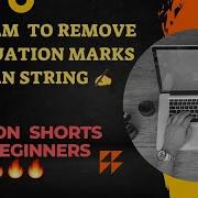 How To Remove Punctuations From An String In Python Ytshorts Shortvideo Viralshort Education