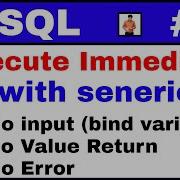 Урок по PL SQL 62 Выполнение Immediate без ошибок без связанных переменных без возвращаемого