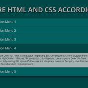 Simple Accordion Menu Using Pure HTML And CSS Only