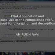 Chat Application And Cryptanalysis Of Monoalphabetic Cipher