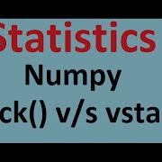 Hstack V S Vstack Functions In Numpy