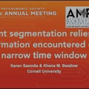 Psychonomics 21 The Time Window Of Information Accumulation For Event Segmentation