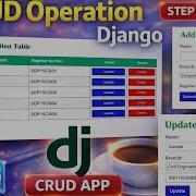 CRUD Operations Django Project Python Web Development Framework Create Read Update And Delete