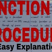 Function Vs Procedure Difference Between Function And Procedure Function And Procedure Difference