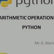Python In Tamil 3 Arithmetic Operators In Python