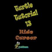Turtle Tutorial 13 Hide Cursor