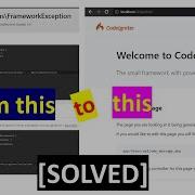 SOLVED CodeIgniter Exceptions FrameworkException