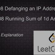 1108 Defanging An IP Address 1408 Running Sum Of 1d Array Leetcode Easy Level Complete Playlist