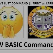 LIST LLIST PRINT LPRINT Commands In Gw Basic 10th Class Computer Chapter 2 Gw Basic Lecture