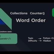 Word Order HackerRank Python Collections Counter