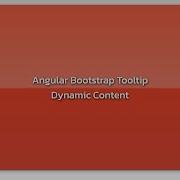 Angular Bootstrap Tooltip Dynamic Content