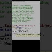 Magic Methods In Python Shorts Python Pythontricks Pythonmagicmethods Pythondundermethods