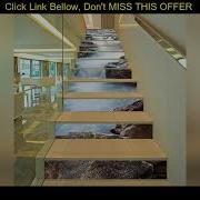 Best 13pcs Stair Stickers Flowing Water Pattern Self Adhesive Waterproof Stairs Sticker FPing