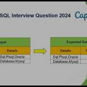 Most Asked Interview Question In Capgemini SQL Oracle Database