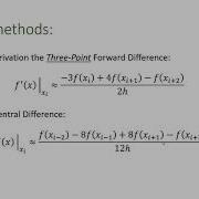 CBE 330 08 02 Finite Difference Approximations Of Derivatives