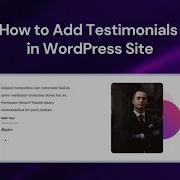 How To Add Testimonials In WordPress Site Step By Step Guide In 2025