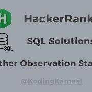 HackerRank SQL Solution Weather Observation Station 9 Question
