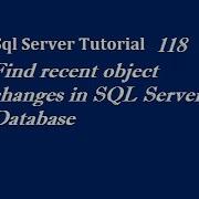 How To Find Modified Objects In Sql Server